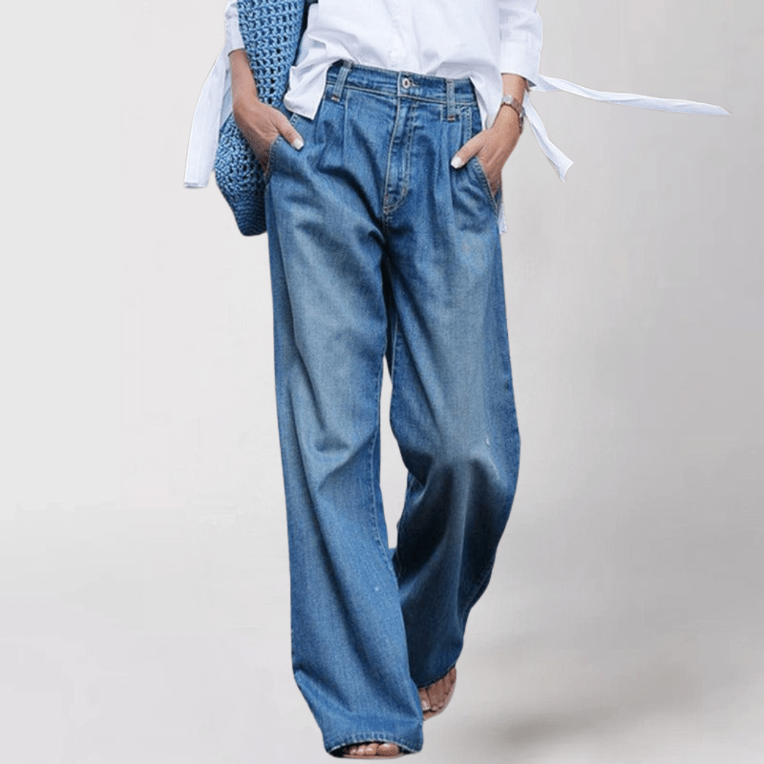 Bogdana | Jeans confortables pour femmes, à jambe large