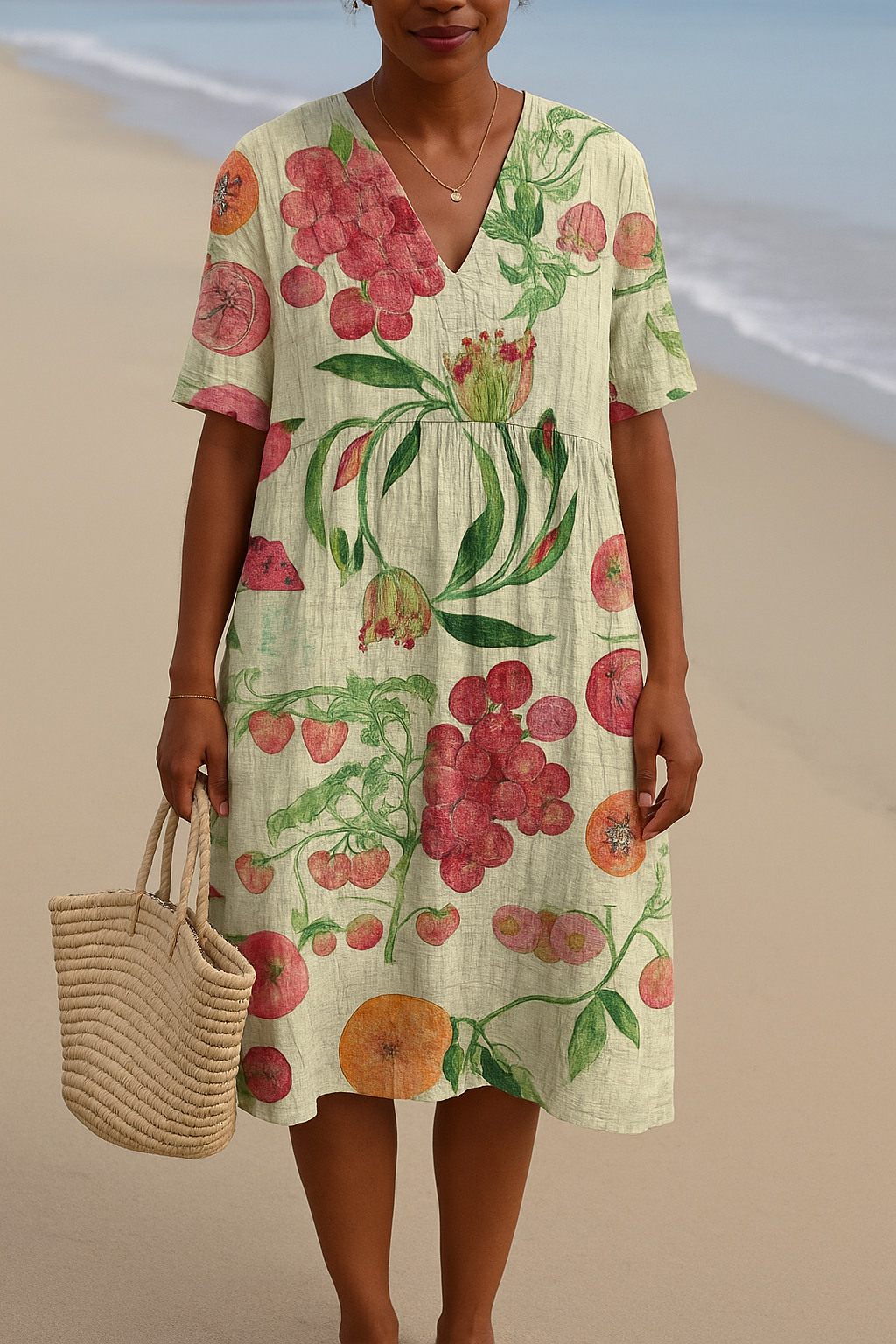 Celeste - Robe botanique vintage