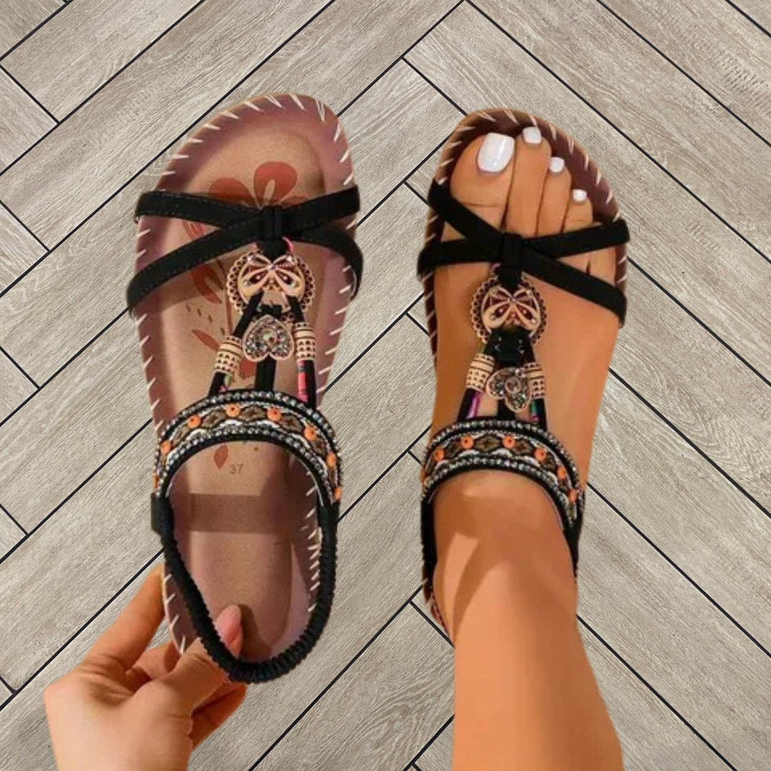 Katherine - Boho ploché sandále