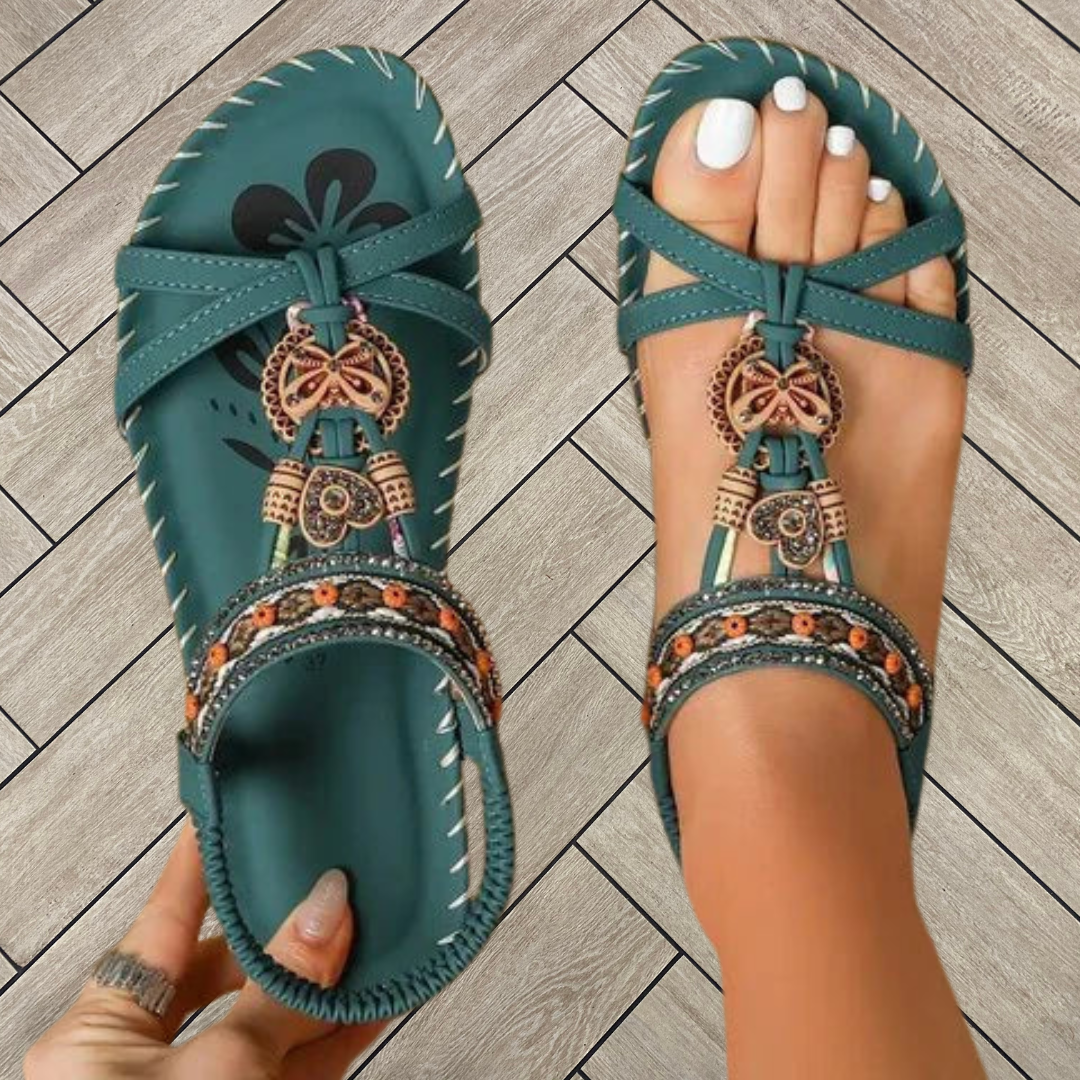 Katherine - Boho ploché sandále