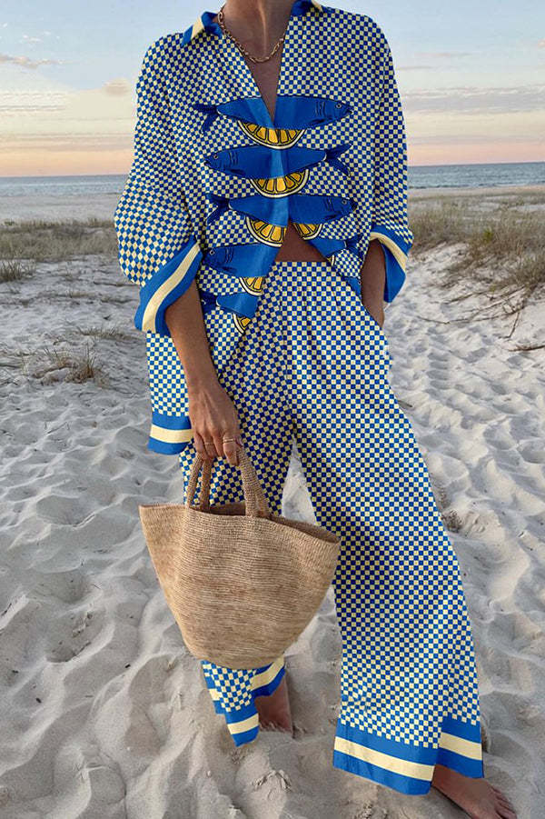 Trivela™ | Ensemble de linge avec impression sardines et citron